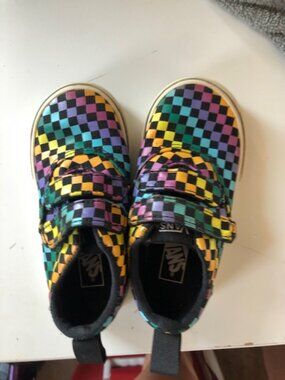 toddler colorful checkered vans